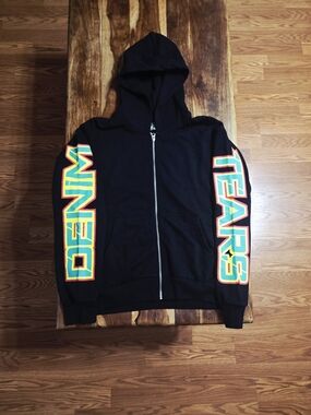 Denim Tears "Spring Gardens" Black Zip-up Hoodie. Size Large